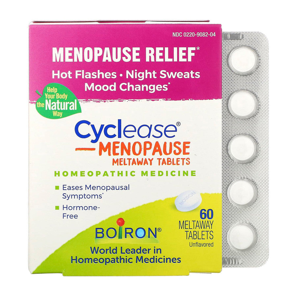 Boiron Cyclease Menopause Unflavored Meltaway Tablets, 60 Ea